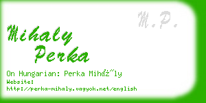 mihaly perka business card